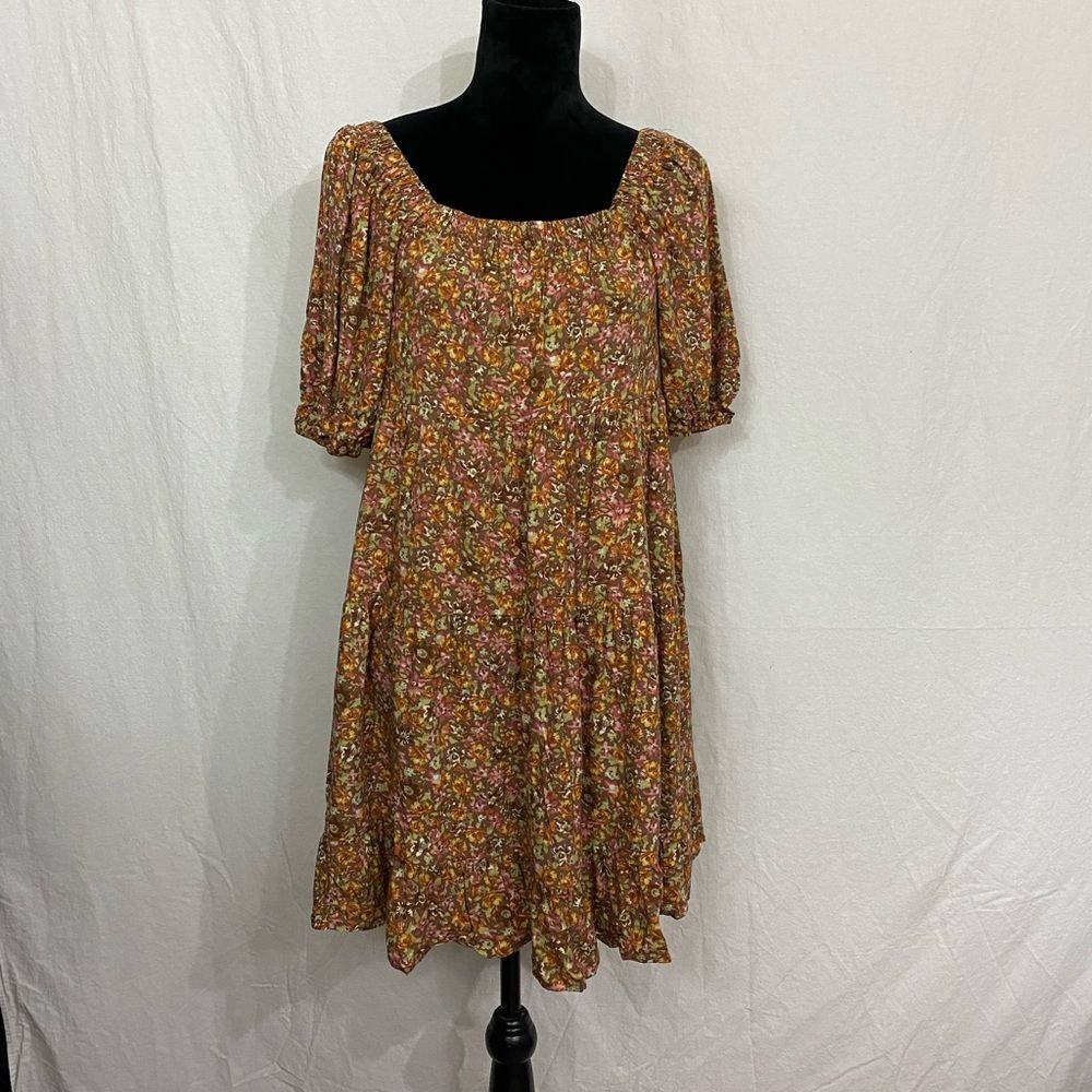 Floral print midi dress